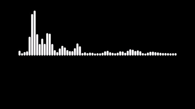 subtle low fidelity audio spectrum animation, clean minimal sound wave beats green screen background, professional podcast audio frequency visualizer, music equalizer overlay 4k,