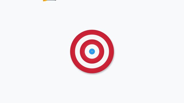 digital marketing strategy growth arrow target hit animation