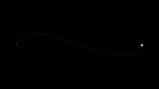 dotted line path arrow green screen overlay
