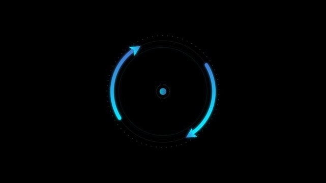 Double Arrow Loop Cycle Chroma Key Animation Overlay