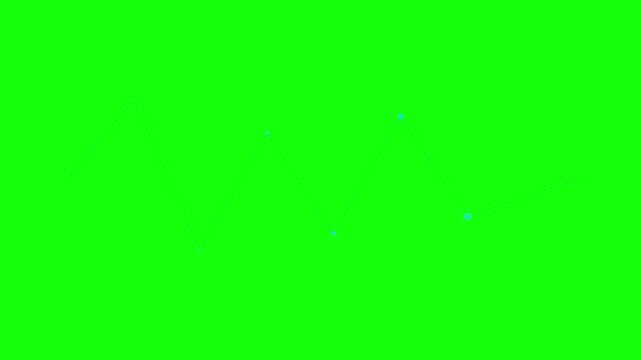 dynamic zigzag arrow path green screen motion graphic