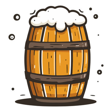 Beer barrel, munich oktoberfest, festival, vector, transparent background, wood, wooden, beer, alcohol, old, winery, cask, container, cellar, isolated, storage, liquid, object, barrels, keg
