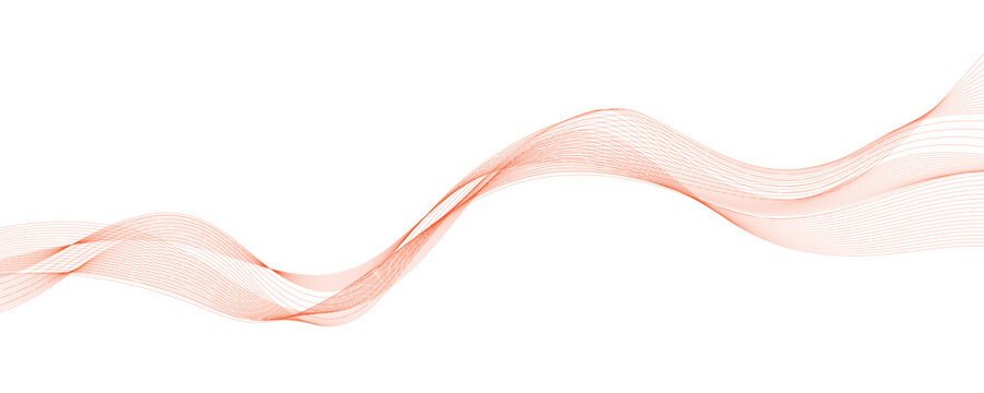 Orange wave curve line vector abstract background