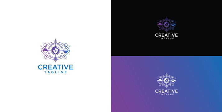 Modern Eye Logo with Plus Sign, Representing Vision, Health, and Creativity. Minimalist Design for Branding