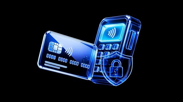  Glass Credit Card Payment Terminal Shield Secure Transaction 3D