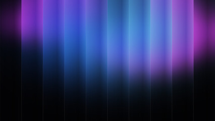 Abstract Neon Blue and Purple Vertical Ribbed Background with Dark Gradient Minimalist Shadows © vo
