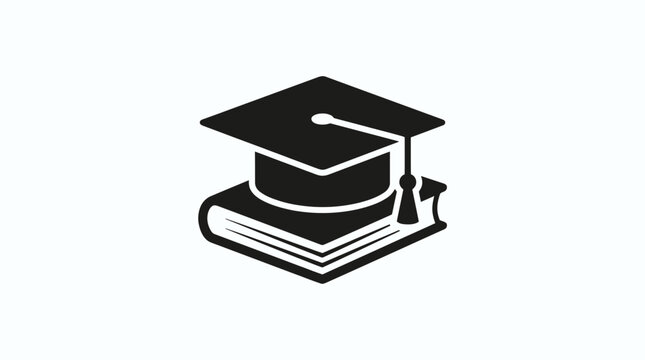 Graduation cap resting atop a stack of books signifies the culmination of academic effort and the pursuit of knowledge as a foundation for future personal and professional development.