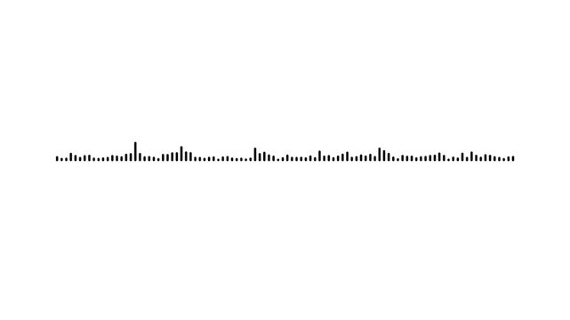 Audio equalizer bars animation on white background, glowing waveform spectrum, smooth oscillation, clean minimalist style, seamless high quality motion graphics loop 4k video