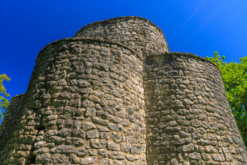 Naklejka premium St. Krševan Church in dense forest, Krk Island, Croatia