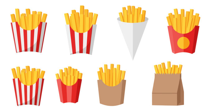 French Fries Assortment in Various Packaging