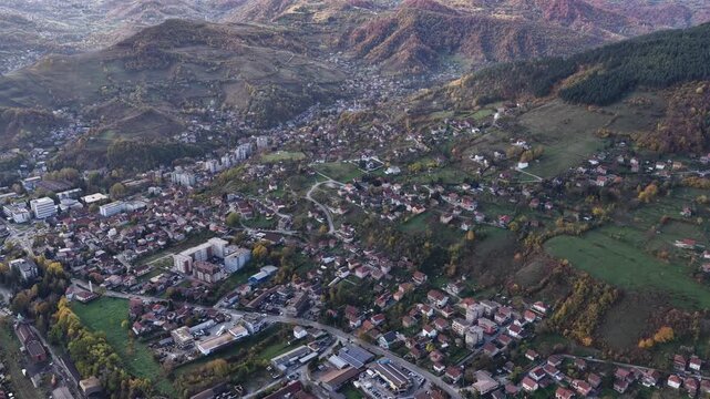 Panorama of the city of Zenica in Central BiH