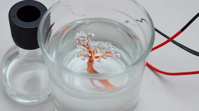 Silver Tree Growth - Copper and Silver Nitrate Displacement Reaction