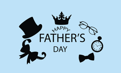 Happy fathers day celebration with royal dad accessories © MSTNASIMA