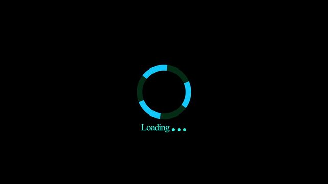 Circle loading animation with transparent background. loading animation 4k video.