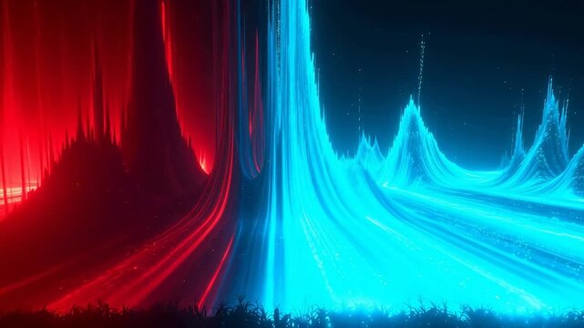 Oscillating Spectrum - Frequencies Illuminated in Dark Space