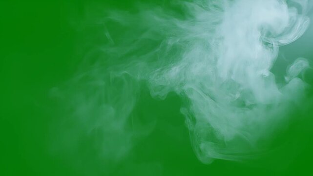 Low Opacity Fog Drift Overlay Isolated on Green Screen