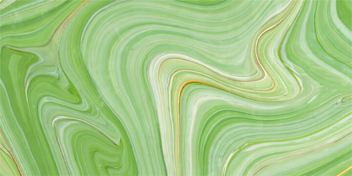 Abstract green and colorful background design featuring a wavy paint texture and 3d liquid flow illustration with artistic swirls and light lines for a vibrant wallpaper backdrop