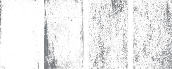 Fototapeta premium Black and White Grunge Frame with Rough Distressed Wall Texture Background 
