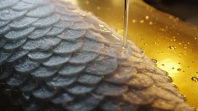 Microscopic Journey: Enzyme Etching Wool Scales