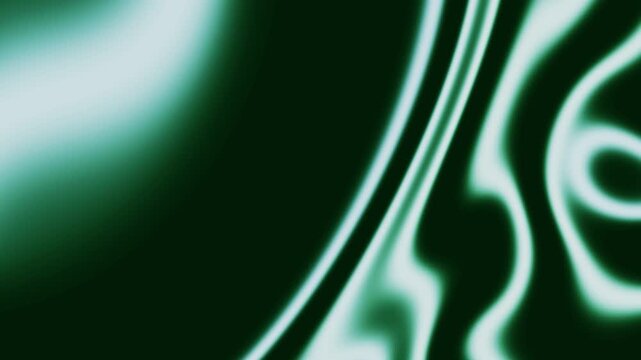 Glowing green patterns swirl in a dark environment with vibrant light effects, perfect for wallpaper animation or background motion graphics.