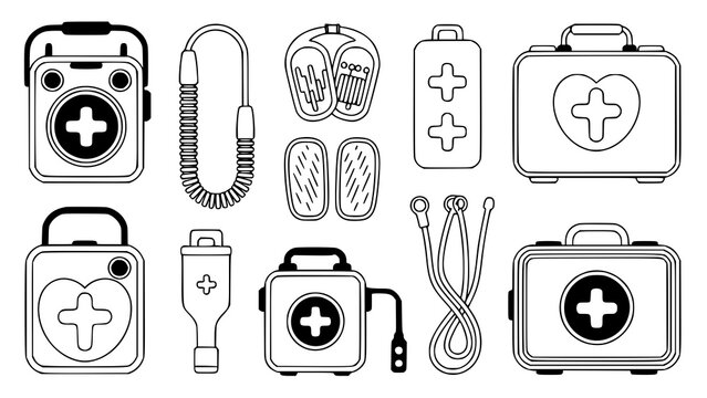 Automated external defibrillator aed units and first aid kits with defibrillator