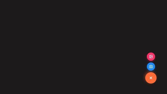 Floating Action Button Animation with Expandable Menu Icons