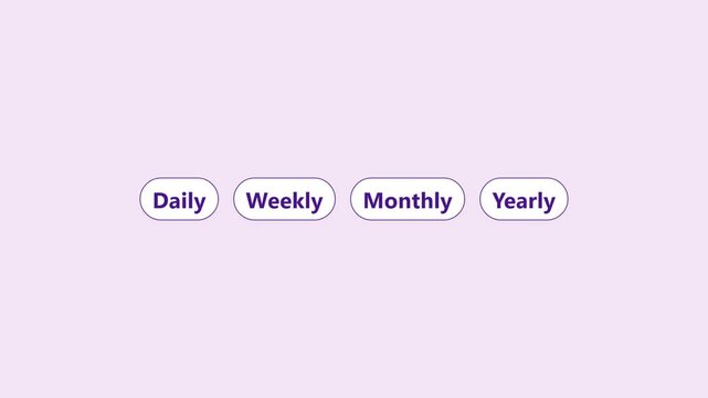 Four time period buttons on purple