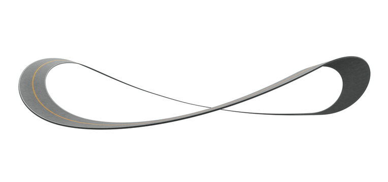 3d rendering mobius strip highway road creating infinity loop concept
