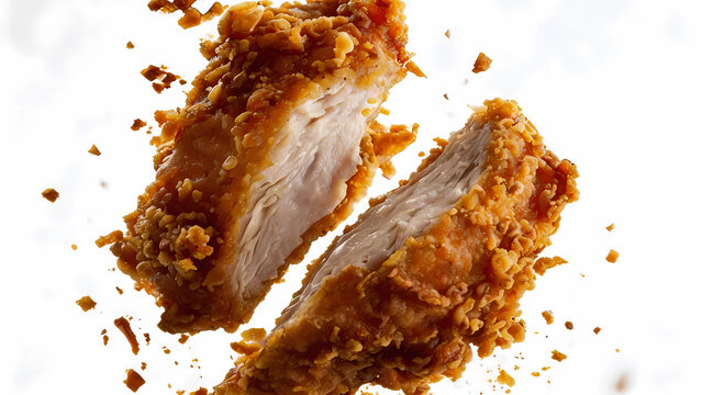 Crispy golden fried chicken