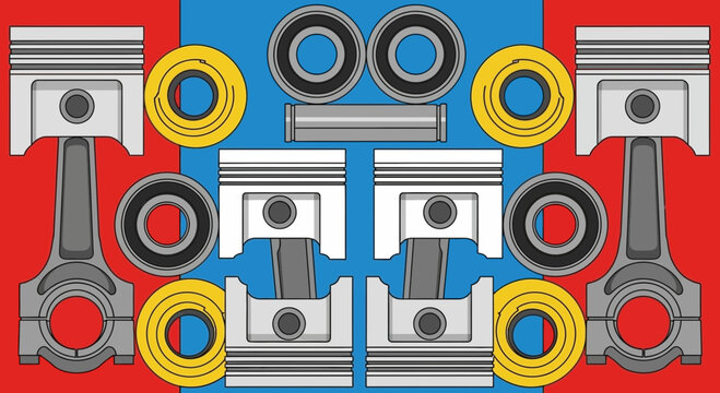 Automotive Engine Parts: Pistons, Bearings, and Connecting Rods