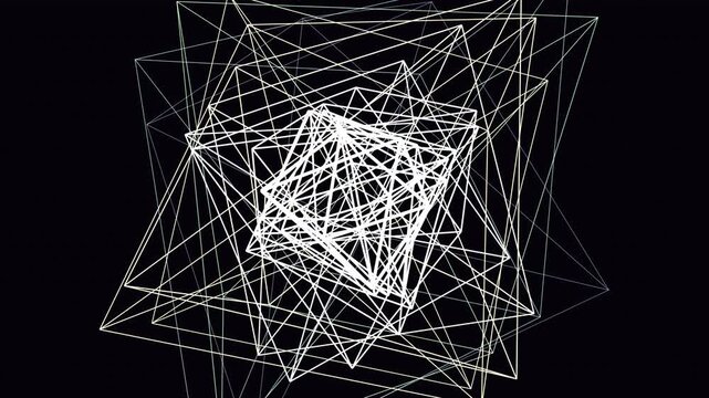 Abstract generative torus ring system - seamless 4K loop. Gyroscopic metallic rings orbit and pulse. Luxury, finance, and technology motion background.