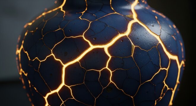 Abstract lightning and crackle pattern design