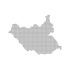 Obraz premium south sudan map pixel art Suitable for posters and web icons
