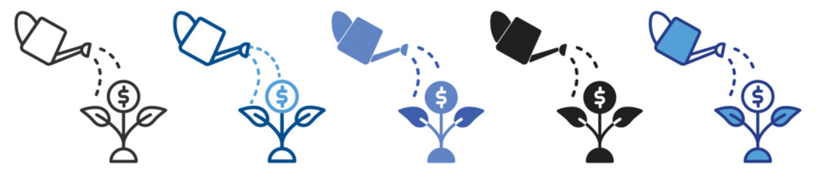 Investment icon set multiple style collection