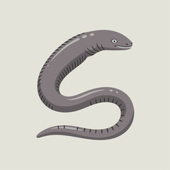 Obraz premium flat illustration of caecilian animal