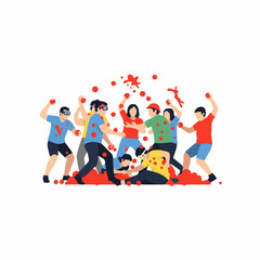 Fototapeta premium la totina festival flat illustration