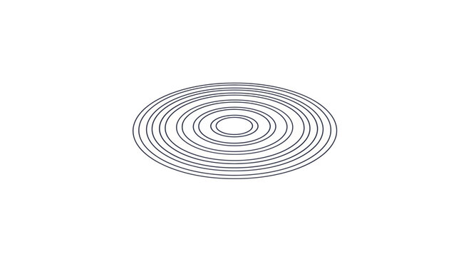 Black and white concentric circles pattern.