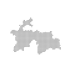 Fototapeta premium tajikistan map pixel art Suitable for posters and web icons