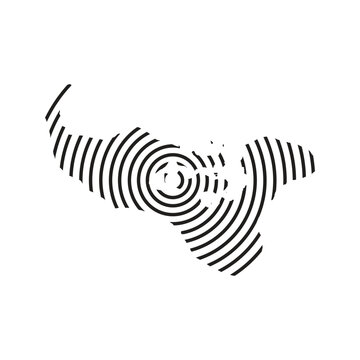 tonga map with concentric circle