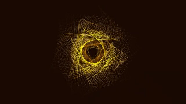 Sacred geometry mandala - seamless 4K loop. Radial symmetry with glowing 3-pass strokes on dark chakra-tinted background. For meditation, yoga, sound bath, frequency healing.