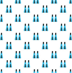 Blue diving flippers arranged in a seamless repeat pattern for aquatic activities © nsit0108