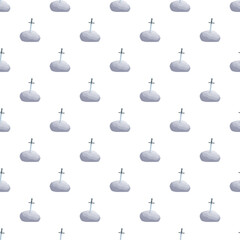 Obraz premium Swords embedded in small grey stones creating a seamless medieval fantasy pattern