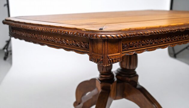 Close-up of rustic wooden shelf bracket with metal support.