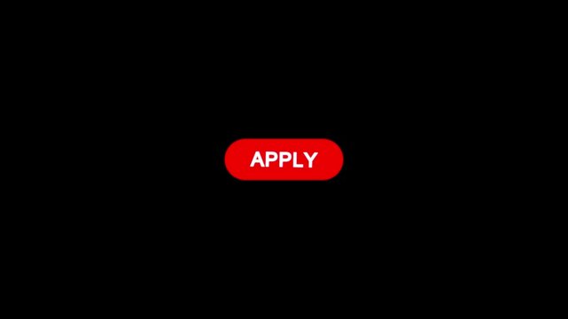 Click on apply button with computer arrow cursor, Button Click or press apply button on transparent background. Perfect for vlog assets. animation template for video editing 4k alpha channel included.