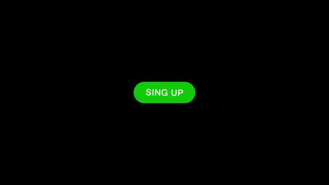 Click on sing up button with computer arrow cursor, Button Click or press apply button on transparent background.
