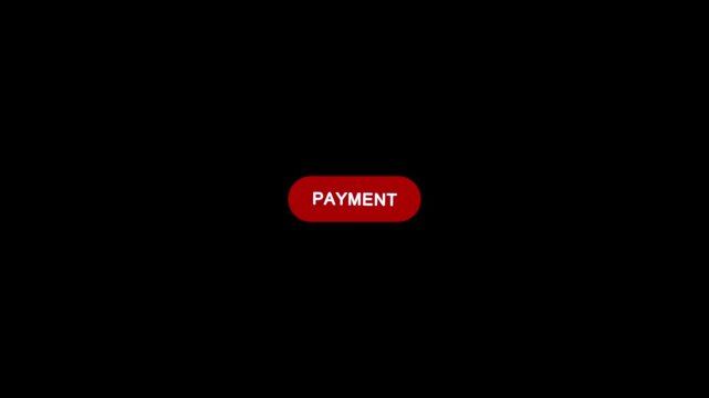 Click on payment button with computer arrow cursor, Button Click or press apply button on transparent background.