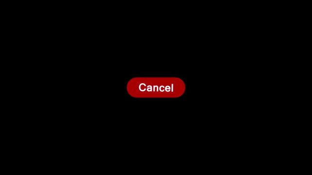 Click on cancel button with computer arrow cursor, Button Click or press apply button on transparent background.