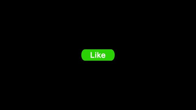 Click on like button with computer arrow cursor, Button Click or press apply button on transparent background. Perfect for vlog assets. animation template for video editing 4k alpha channel included.