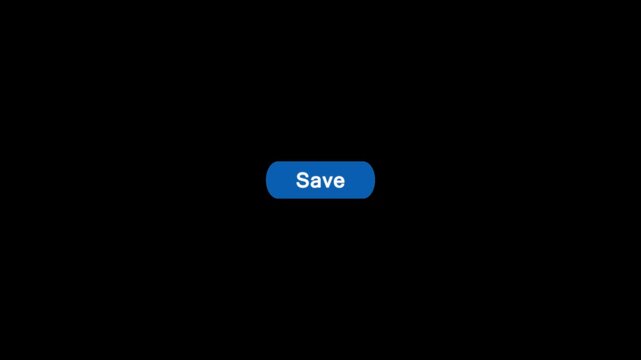 Click on save button with computer arrow cursor, Button Click or press apply button on transparent background. Perfect for vlog assets. animation template for video editing 4k alpha channel included.