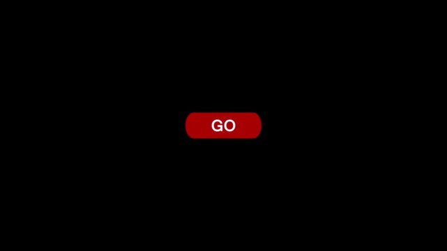 Click on go button with computer arrow cursor, Button Click or press apply button on transparent background. Perfect for vlog assets. animation template for video editing 4k alpha channel included.
